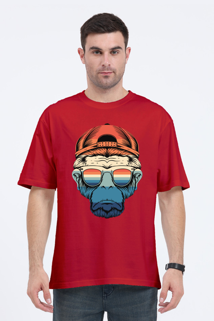 Monkey with Glasses Unisex Oversized Classic T-Shirt