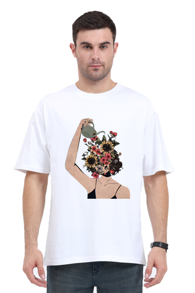 Floral Thoughts Unisex Oversized Standard T-Shirt