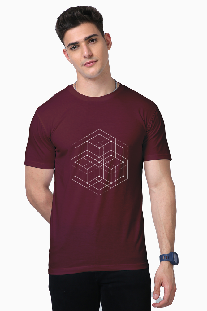 Abstract Cube Constellation Unisex Supima T-Shirt