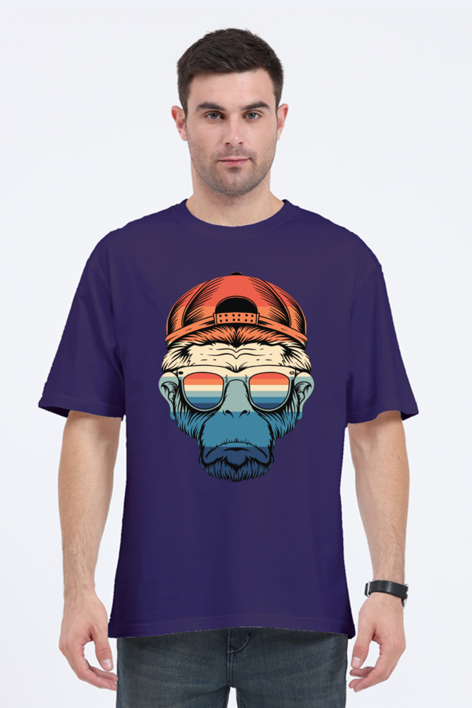 Monkey with Glasses Unisex Oversized Classic T-Shirt