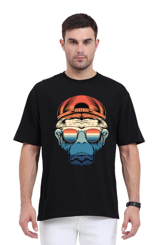 Monkey with Glasses Unisex Oversized Classic T-Shirt