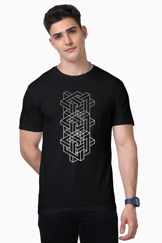 Optical Intrigue Geometric Unisex Supima T-Shirt