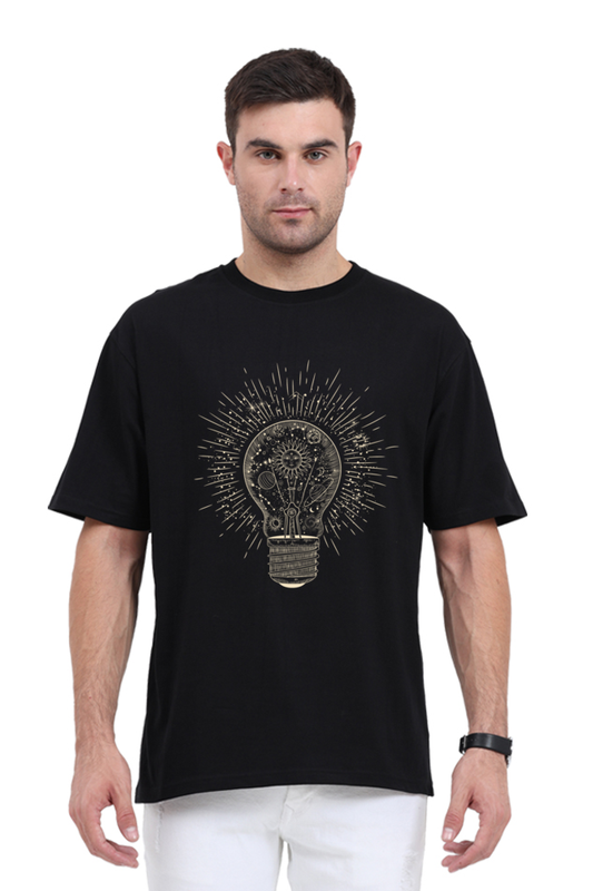 Luminous Mind Lightbulb Glow in the Dark Unisex Oversized Standard T-Shirt