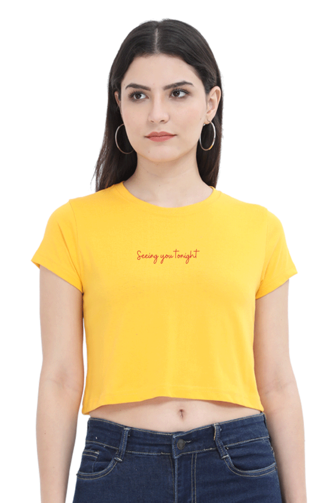 Seeing You Tonight, It's a Bad Idea Right Women's Crop Top