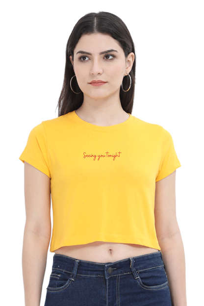 Seeing You Tonight, It's a Bad Idea Right Women's Crop Top