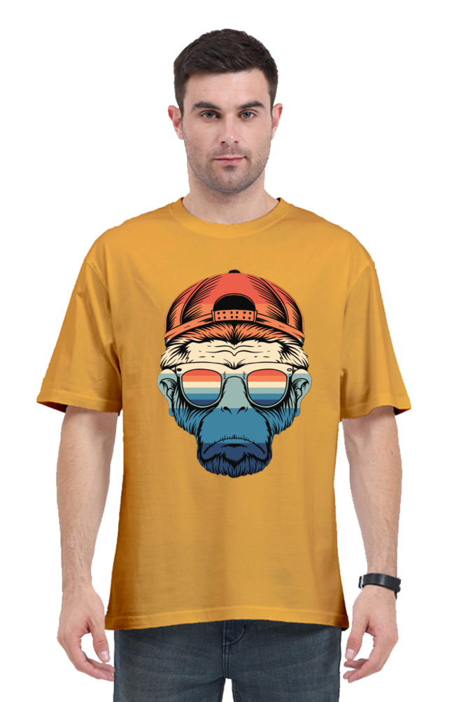 Monkey with Glasses Unisex Oversized Classic T-Shirt