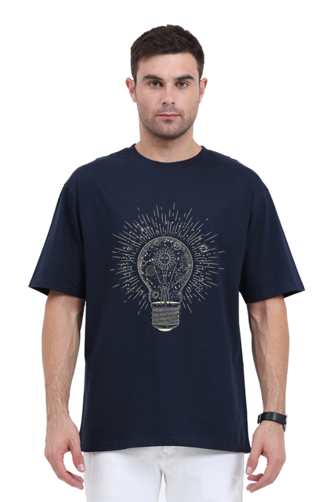 Luminous Mind Lightbulb Glow in the Dark Unisex Oversized Standard T-Shirt