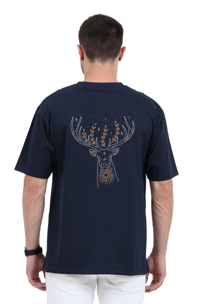 Mystic Antlers Glow-in-the-Dark Unisex Oversized Standard T-Shirt