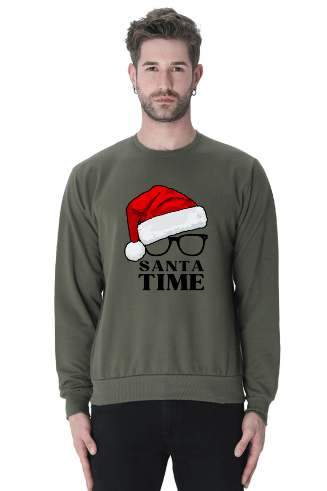 Santa Time Unisex Sweatshirt Front Design - StyFits