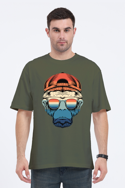 Monkey with Glasses Unisex Oversized Classic T-Shirt