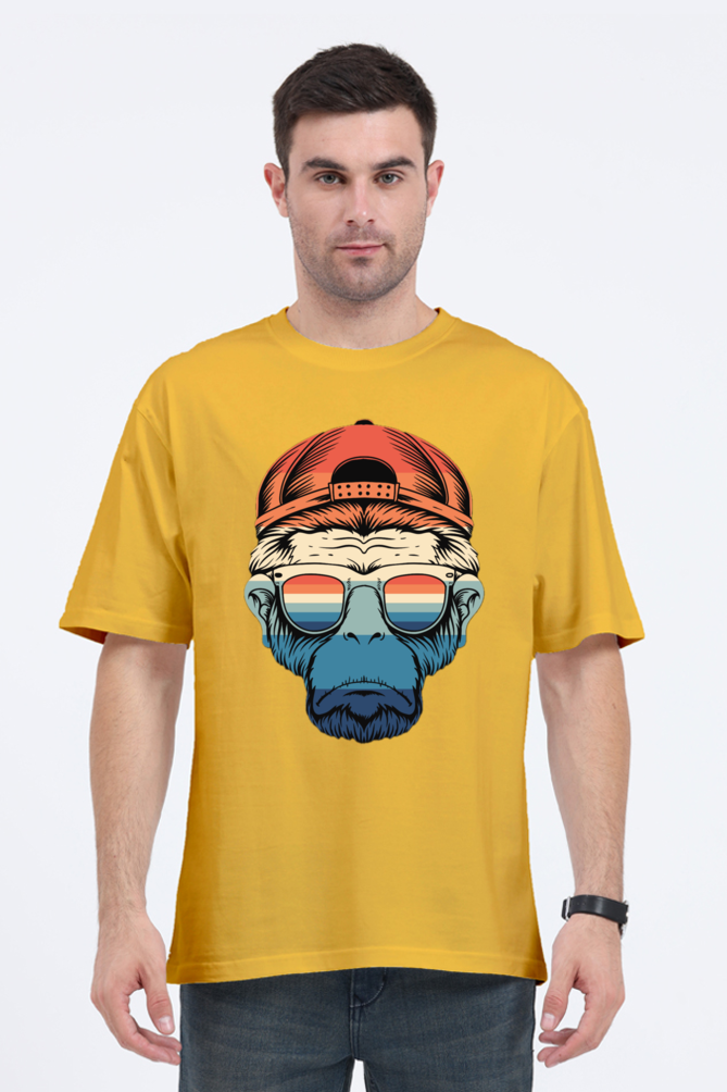 Monkey with Glasses Unisex Oversized Classic T-Shirt