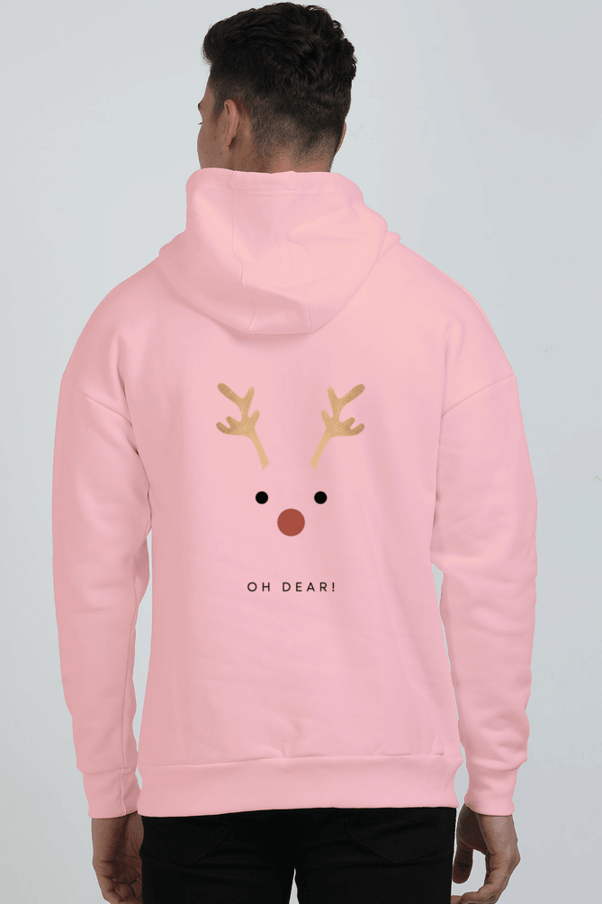 Oh Dear Unisex Oversized Hooded Sweatshirt Back Design - StyFits