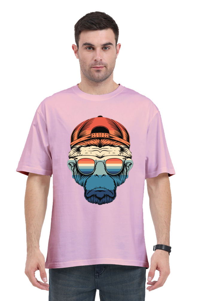 Monkey with Glasses Unisex Oversized Classic T-Shirt