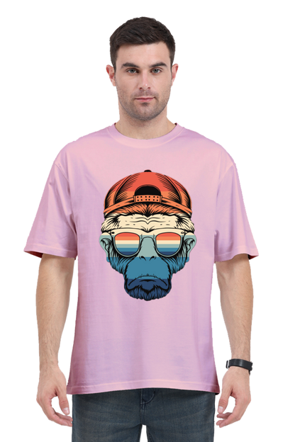 Monkey with Glasses Unisex Oversized Classic T-Shirt