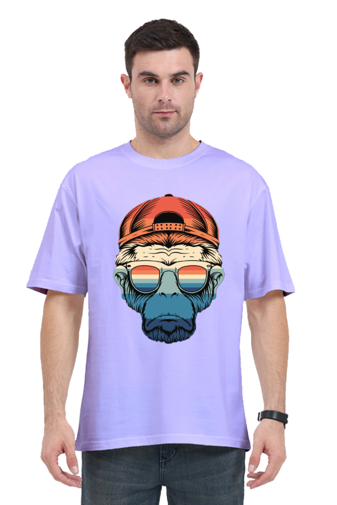 Monkey with Glasses Unisex Oversized Classic T-Shirt