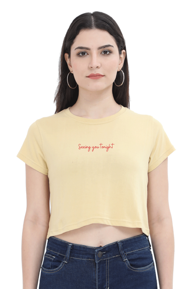 Seeing You Tonight, It's a Bad Idea Right Women's Crop Top