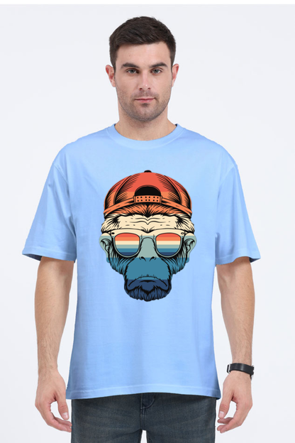 Monkey with Glasses Unisex Oversized Classic T-Shirt